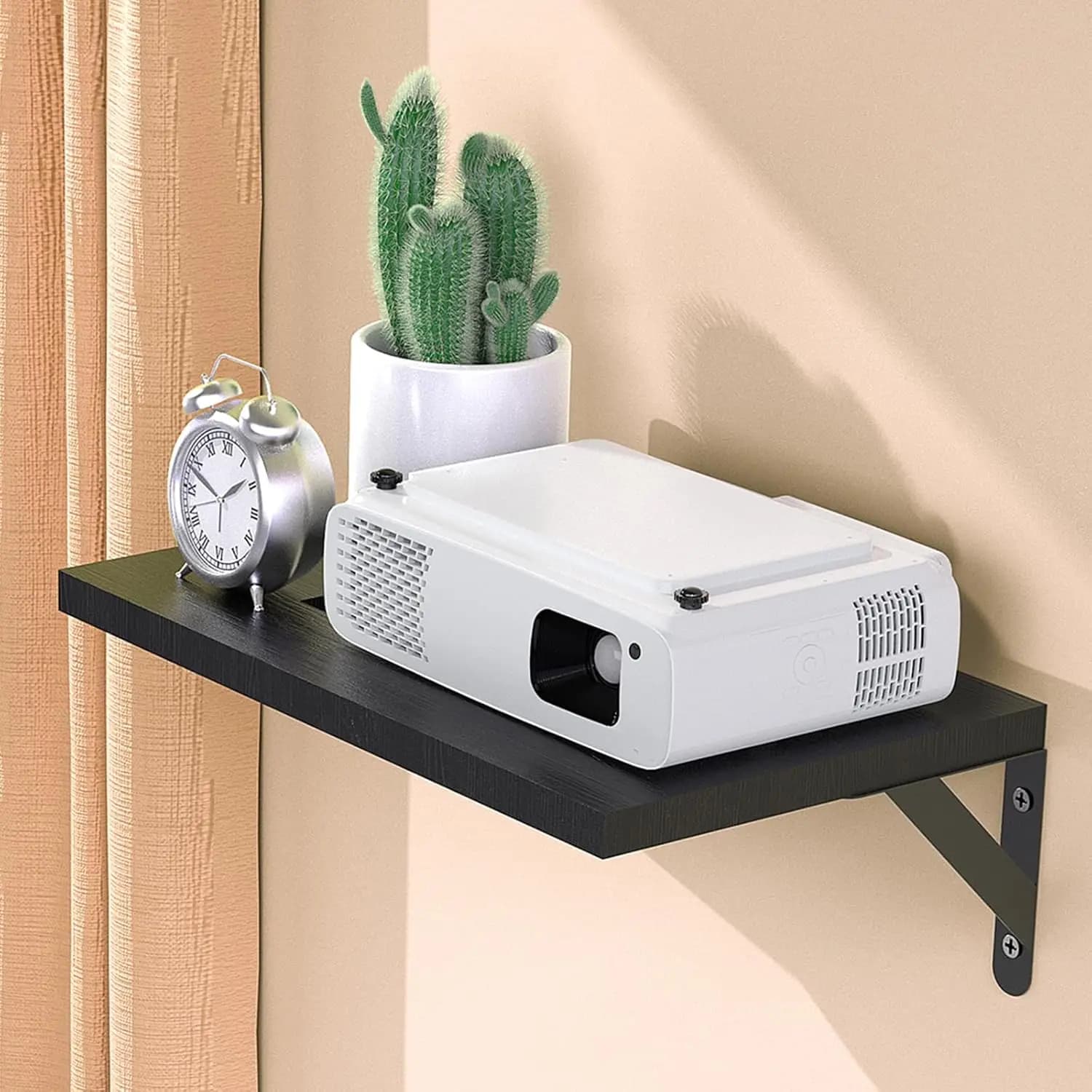Mini supporto per proiettore da parete, accessori per supporto galleggiante con fascette per cavi, dimensioni 15,7" x 9,8"