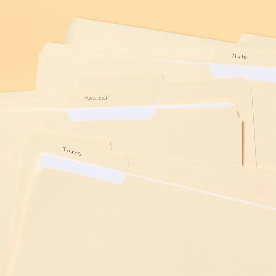 Cartelle portadocumenti Manila da 36 pezzi con linguetta superiore, senza linguette a punta, capacità 12 fogli, marrone, 11,62 x 9,5 pollici, confezione da 36