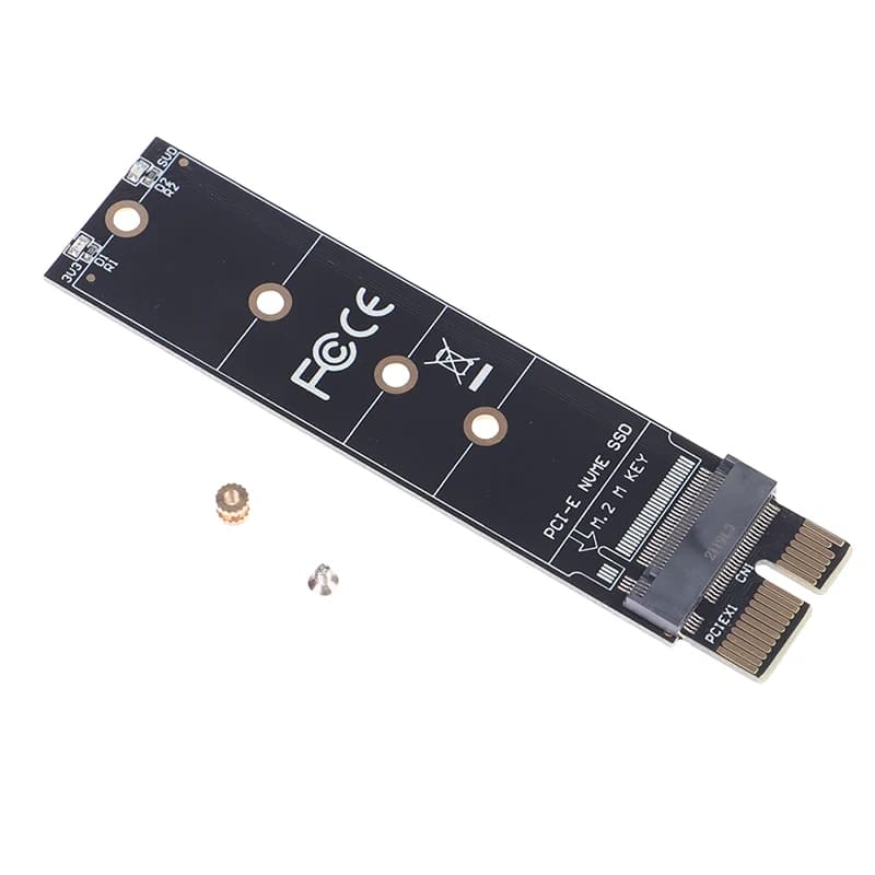 Adattatore PCIE a M2 per SSD NVMe, Riser PCIe X1, Connettore PCI-E PCI Express M Key, Unità a Stato Solido Interna-F(x)