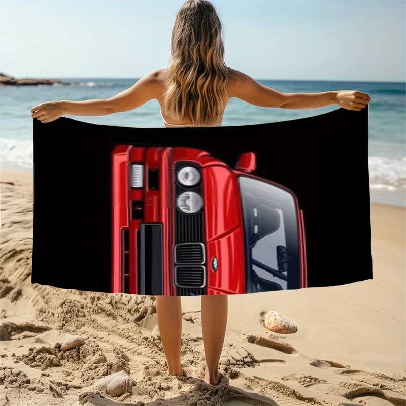 Asciugamano da nuoto in poliestere per auto sportive tedesche, 1 pezzo, ad asciugatura rapida, leggero, per uomo e donna, per spiaggia, piscina, surf, accessori da viaggio
