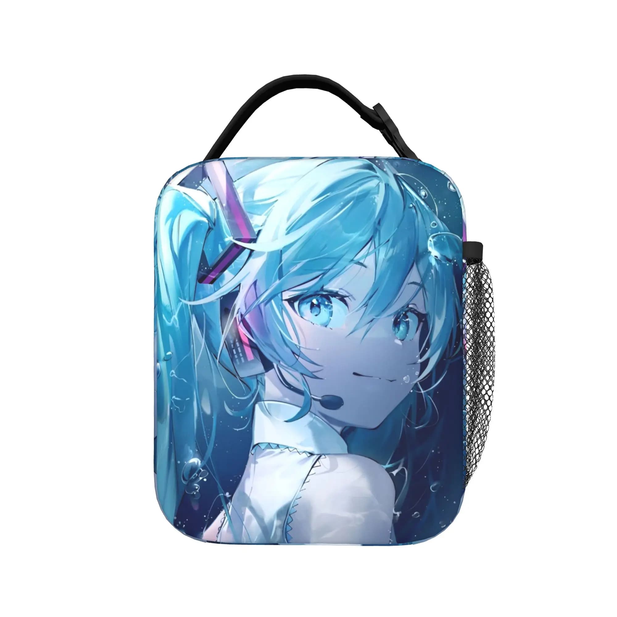 Borsa termica per il pranzo Hatsune Miku Manga, borsa termica riutilizzabile, contenitore per il pranzo, borsa portatile per il pranzo, borsa per alimenti, borsa da spiaggia, da viaggio