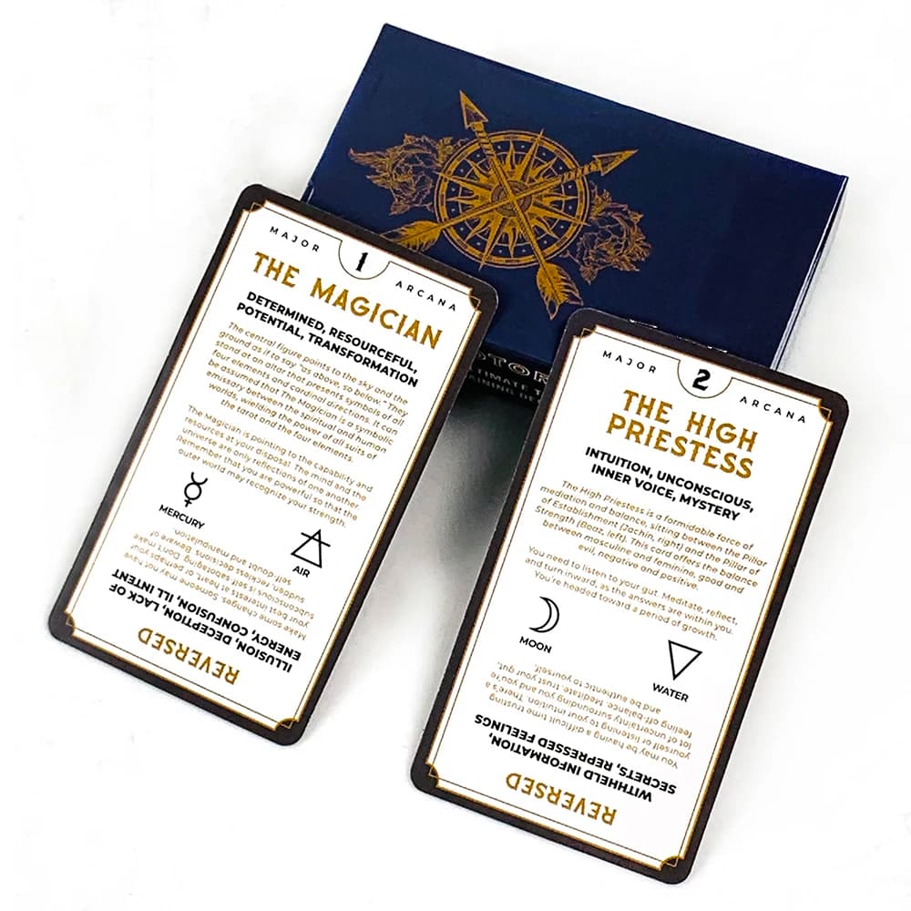 Nuovo mazzo di tarocchi Gioco di carte per riunioni di famiglia Gioco da tavolo per feste di divinazione del destino, perfetto per la guida spirituale e collezionisti