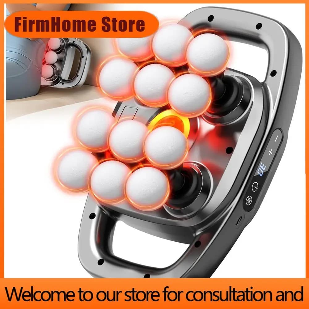 FirmHome Store12-Speed Deep Tissue Massage Gun With 3 Heads And 30 Intensity Levels - Ideal For Quiet Back Pain Relief And Birth