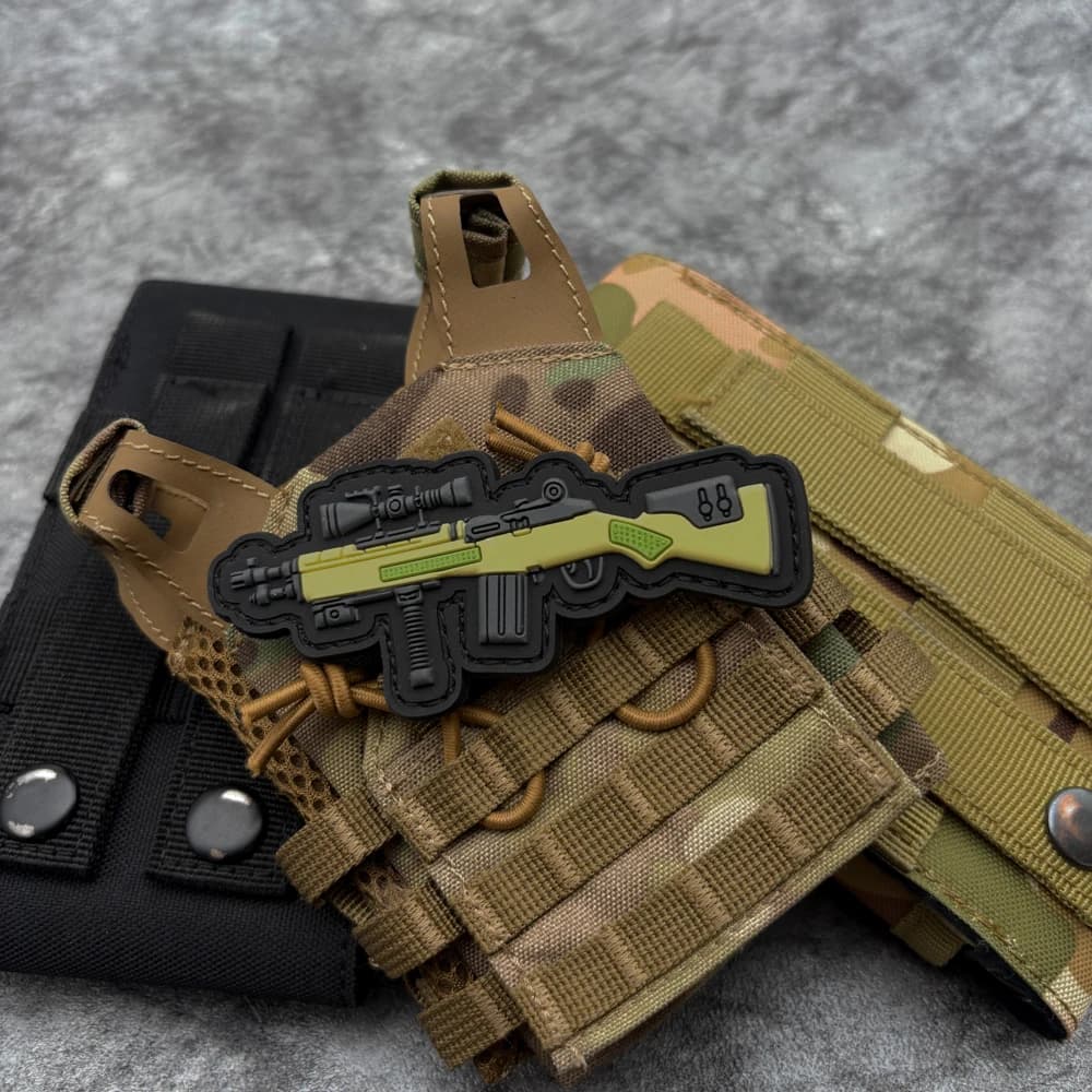An Attack Pattern Pvc Patch, Soft Rubber Badge, Velcro-Backed Hook and Loop Fastener, Suitable for Bags, Backpacks, Vests, and Clothing Decoration Stickers and Embroidery Patches