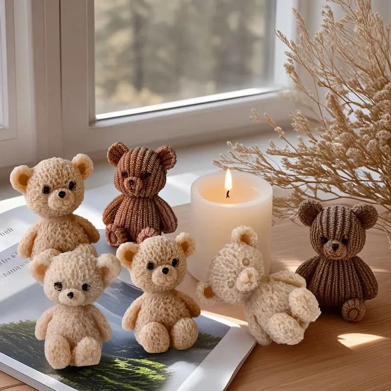 Nuovo Stampo in Silicone 2026 per Mini Orsetti Fai da Te, per Candele Aromatiche, Ornamenti in Resina, Stampi Artigianali per Caramelle e Cioccolatini, Stampi per Pasticceria