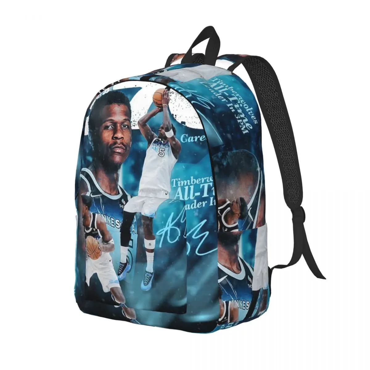 Minnesota Timberwolves Ant Keeps Breaking Anthony Edwards Backpack Daypack Large Capacity Children BookBag School Bag Shoulder