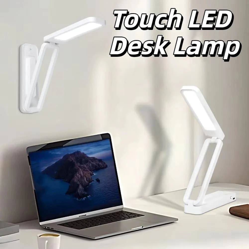 Lampada da Tavolo Creativa Ricaricabile con Controllo Touch, Lampada da Lettura Pieghevole Portatile, Luce Notturna Pieghevole per la Protezione degli Occhi, per Camera da Letto