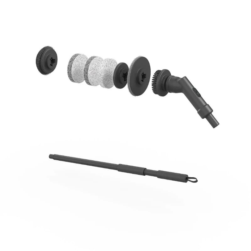 Spazzola elettrica retrattile per lavaggio, pulizia di pentole, bicchieri, fessure, cucina, WC, spazzola elettrica per la pulizia del bagno