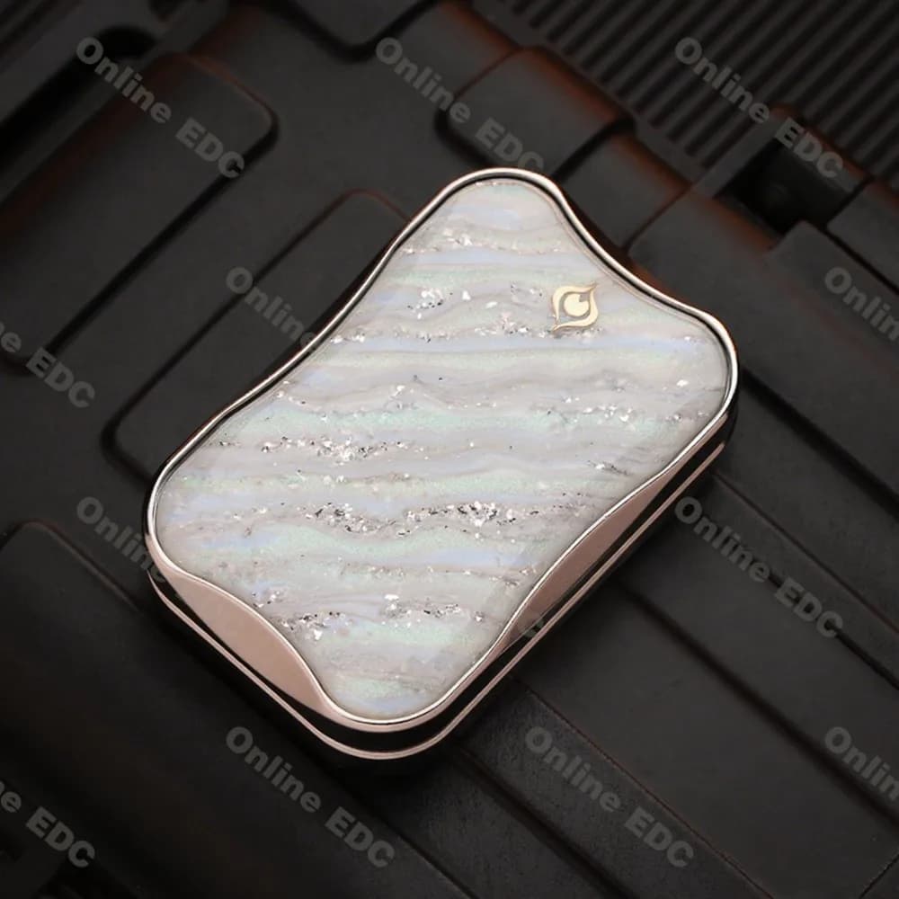 Pavone Quicksand Unlimited Pushing Slider Fidget Slider Acciaio inossidabile Titanio Zirconio Giocattolo antistress Ufficio portatile per