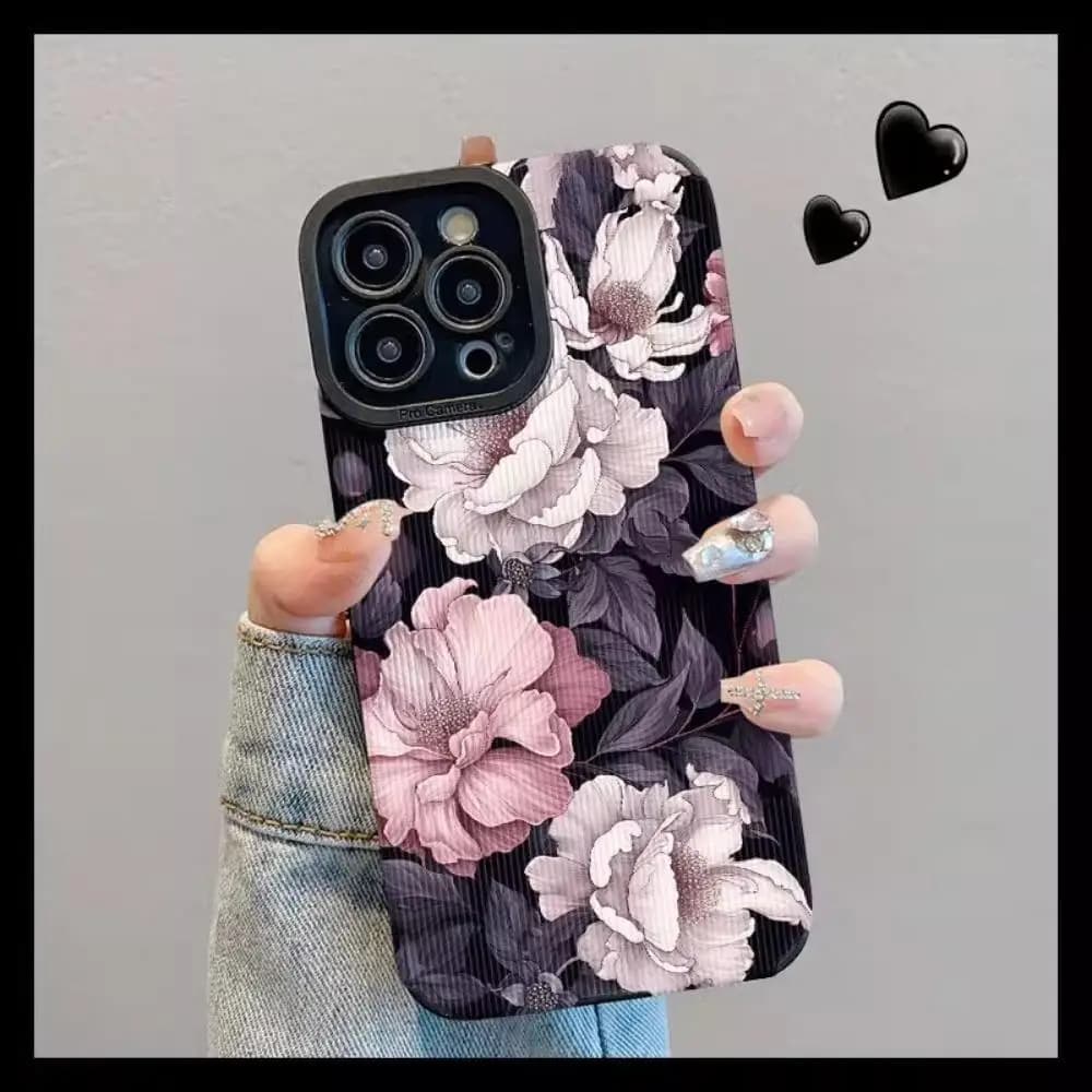 Custodia per telefono con motivo floreale, Cover per iPhone 16 Pro Max 15 Pro 14Plus 13 12 11 XR X/XS Smartphone TPU morbido antiscivolo antiurto
