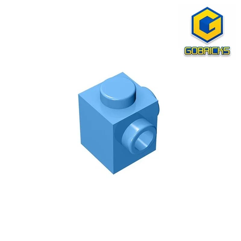 Gobricks GDS-1046 Mattone, Modificato 1 x 1 con Borchie su 2 Lati, Adiacente compatibile con LEGO 26604 pezzi fai da te per bambini
