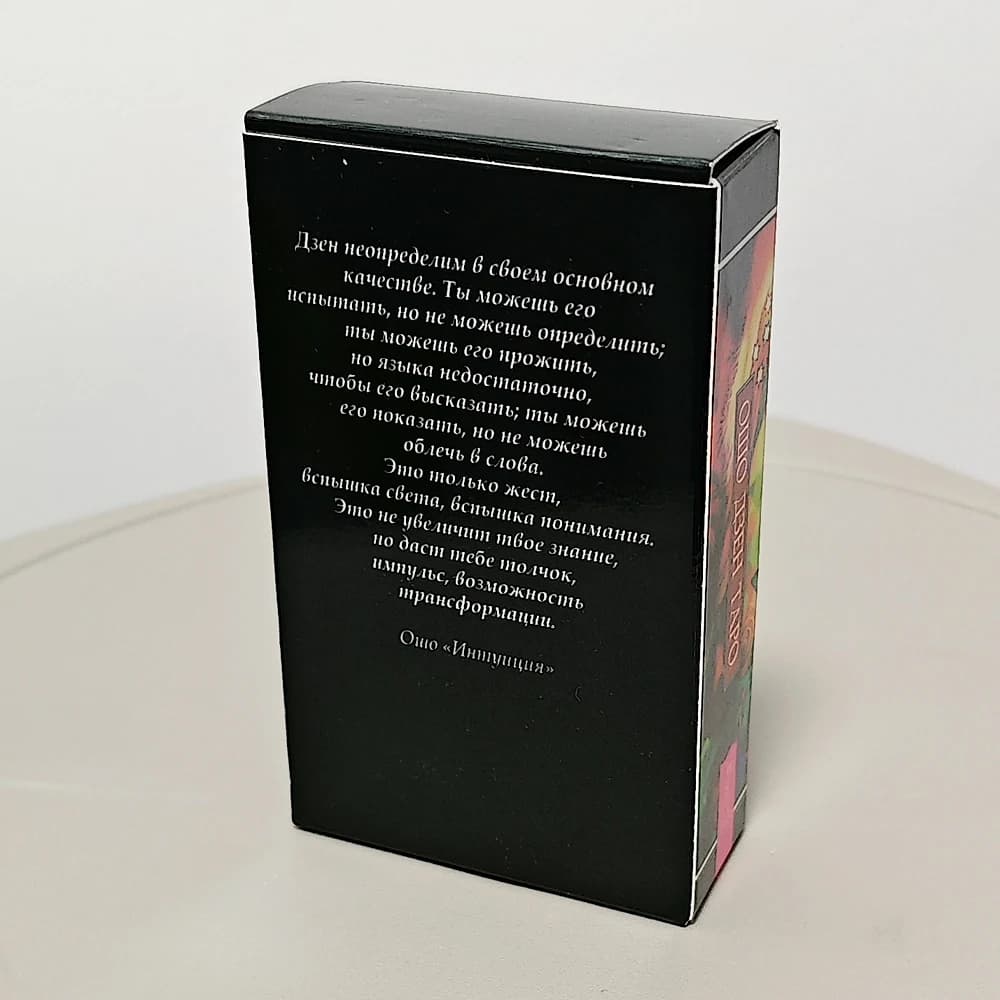 Mazzo di tarocchi Osho Zen: 10,3 * 6 cm Il gioco transcendentale di Zen 78 carte dei tarocchi in lingua russa