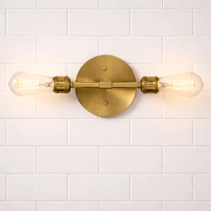 Applique da parete per bagno Reverie a doppia luce, sopra lo specchio, per camera da letto, corridoio, ingresso 5"W × 10.75"H × 5"E