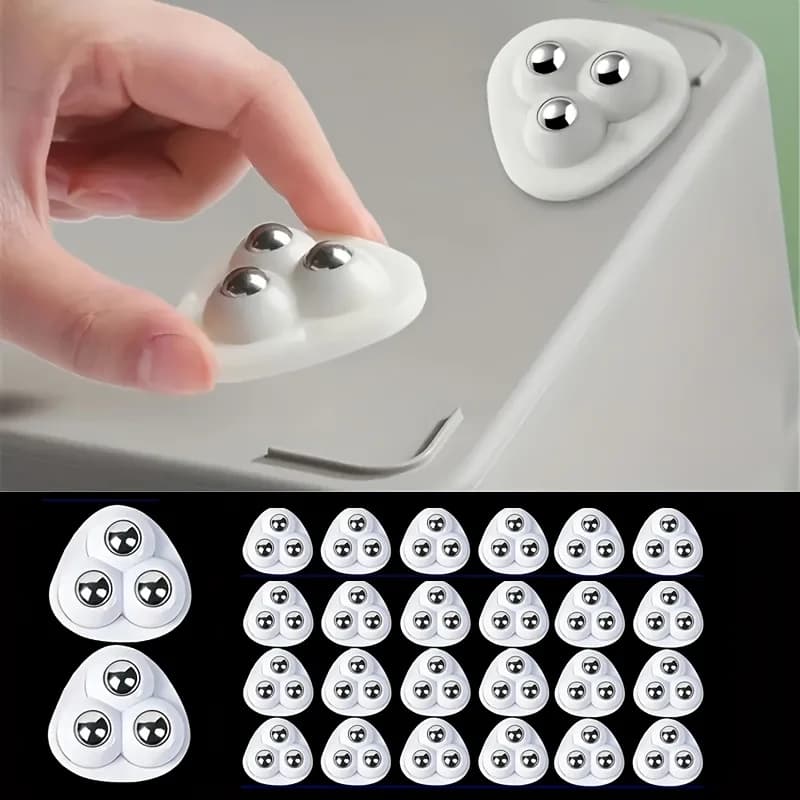 20 mini ruote a rulli per carichi pesanti, funzionamento silenzioso, cuscinetti in acciaio inossidabile - per mobili, armadi, scatole portaoggetti, uffici,