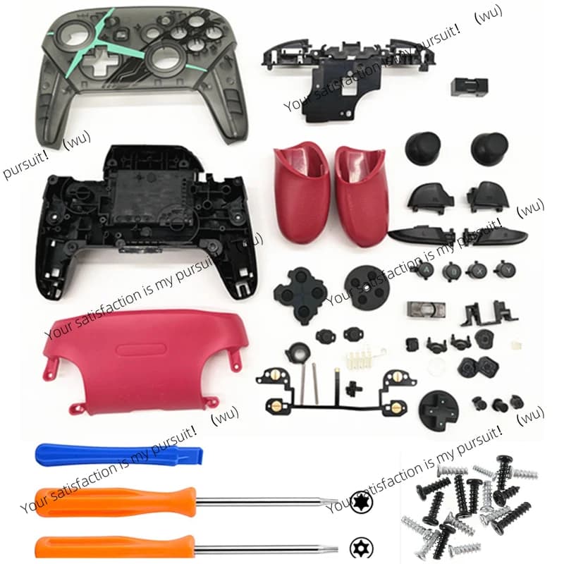 Per controller Nintendo Switch Pro Set completo fai-da-te Kit copertura custodia Shell con pulsanti Thumbsticks Decalcomania di ricambio NS Pro