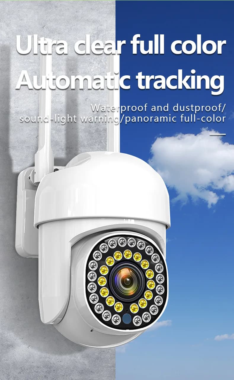 2MP 1080P YiLot APP 5G Full Color Wireless PTZ IP Dome Camera AI Rilevazione umanoide Sicurezza domestica CCTV Citofono Baby Monitor