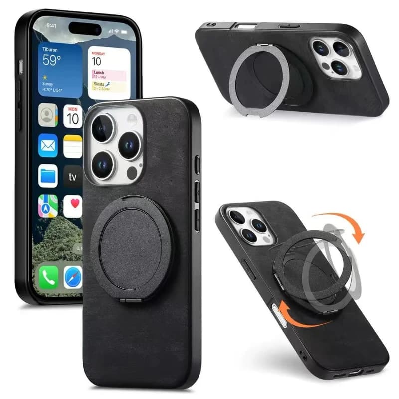 360° Rotating Magnetic Ring Kickstand Phone Case For Magsafe iPhone 17 Pro 16 15 14 13 12 Pro Max Plus 17Air 16E Mac Safe Cover