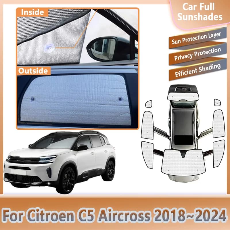 Parasole Completo per Auto Citroen C5 Aircross 2018-2024 2020, Protezione Anti-UV per Parabrezza, Accessori Auto