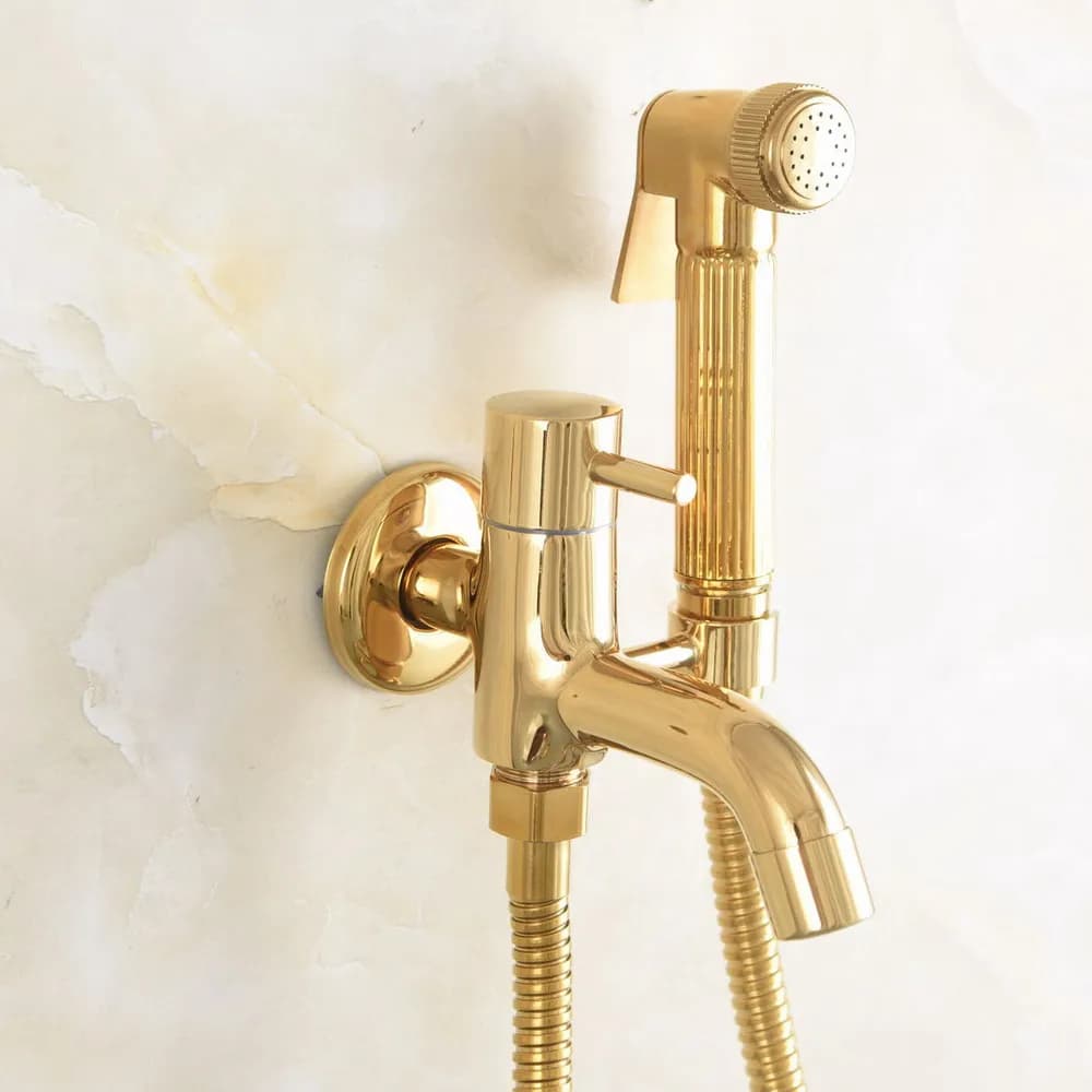 Brass Bath Faucet Color Polished Gold / Garden Water Faucet / Hand Shower / Shower Room Mav515
