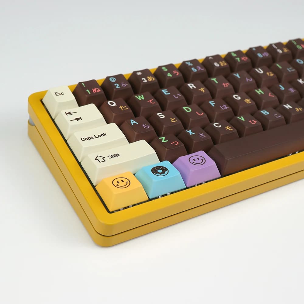Tisana pomeridiana ciambella keycap PBT sublimazione a cinque lati adattamento originale in fabbrica Wooting/alice e altri tastiere meccaniche