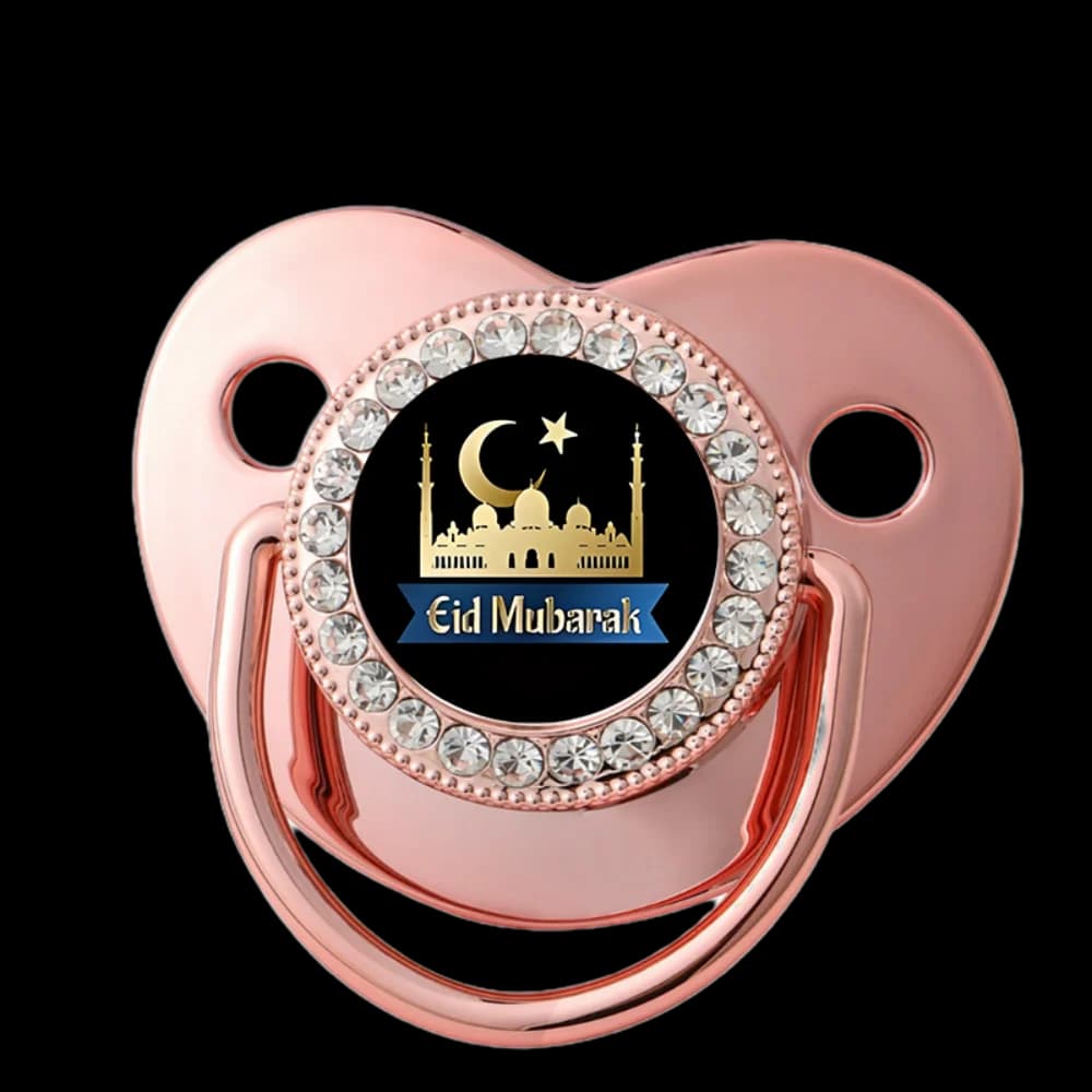 Ciuccio per Neonati in Stile Islamico con Strass Lucidi per il Comfort del Bambino