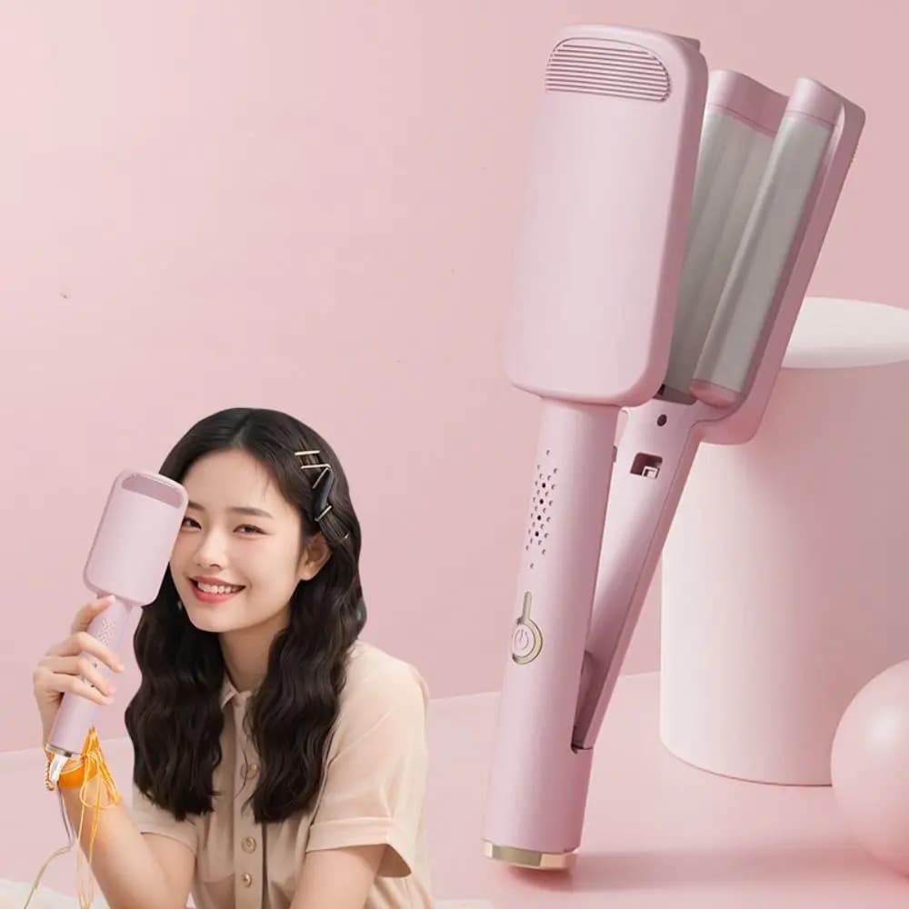 32mm Deep Wave Hair Curler 4 Temperature Adjustable Rotating Electric Hair Curling Iron Anti-Scald Fast Heating