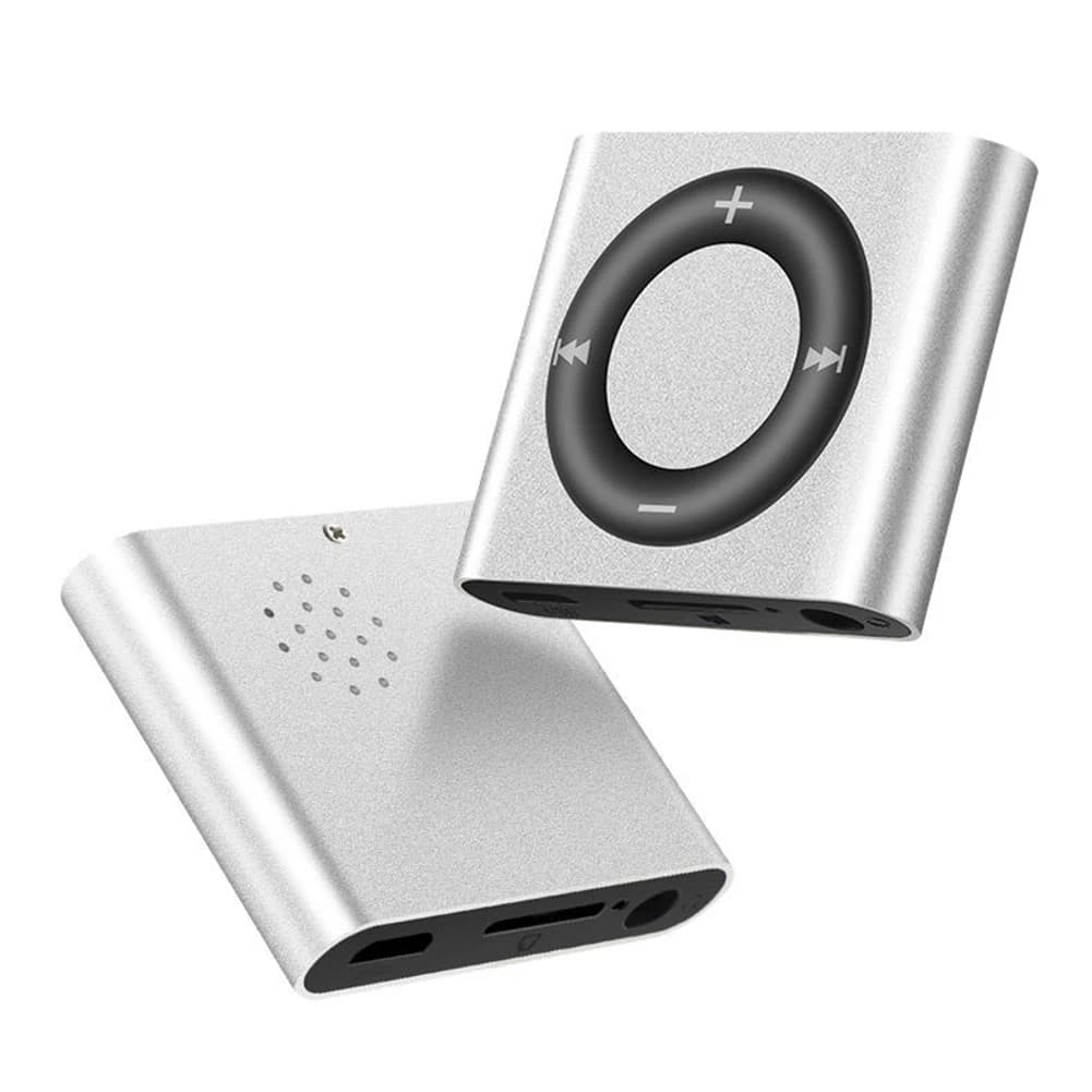 Mini lettore musicale MP3 Walkman con clip in metallo Altoparlante incorporato Lettore MP3 ricaricabile con supporto per cuffie Scheda TF per studenti