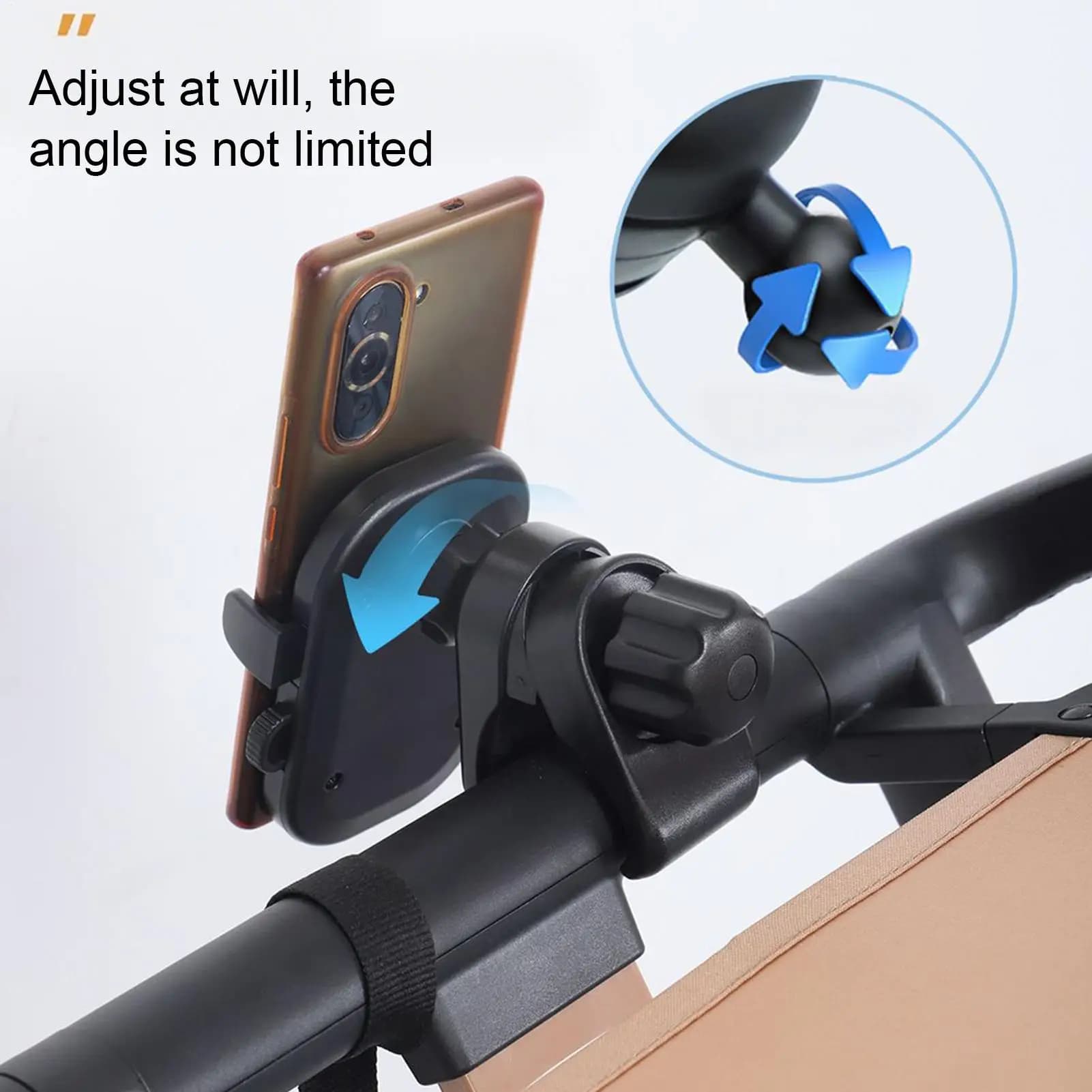 Supporto per telefono per passeggino Supporto per telefono per passeggino Supporto per telefono per smartphone Carrello per spinta Porta manubrio per bici da lavoro Palestra