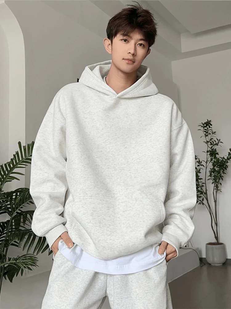 Cleanfit White Flower ey Men's Hoodie Oversize ort Wide Hard And Stiff Spring Autumn Trendy Brand Sweatirt Jaet