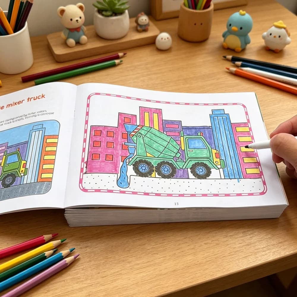 Children's Coloring Book Cute Animal Themed Drawing Pages Fun Painting Activity Book for Toddlers Preschool Kids Early Learning
