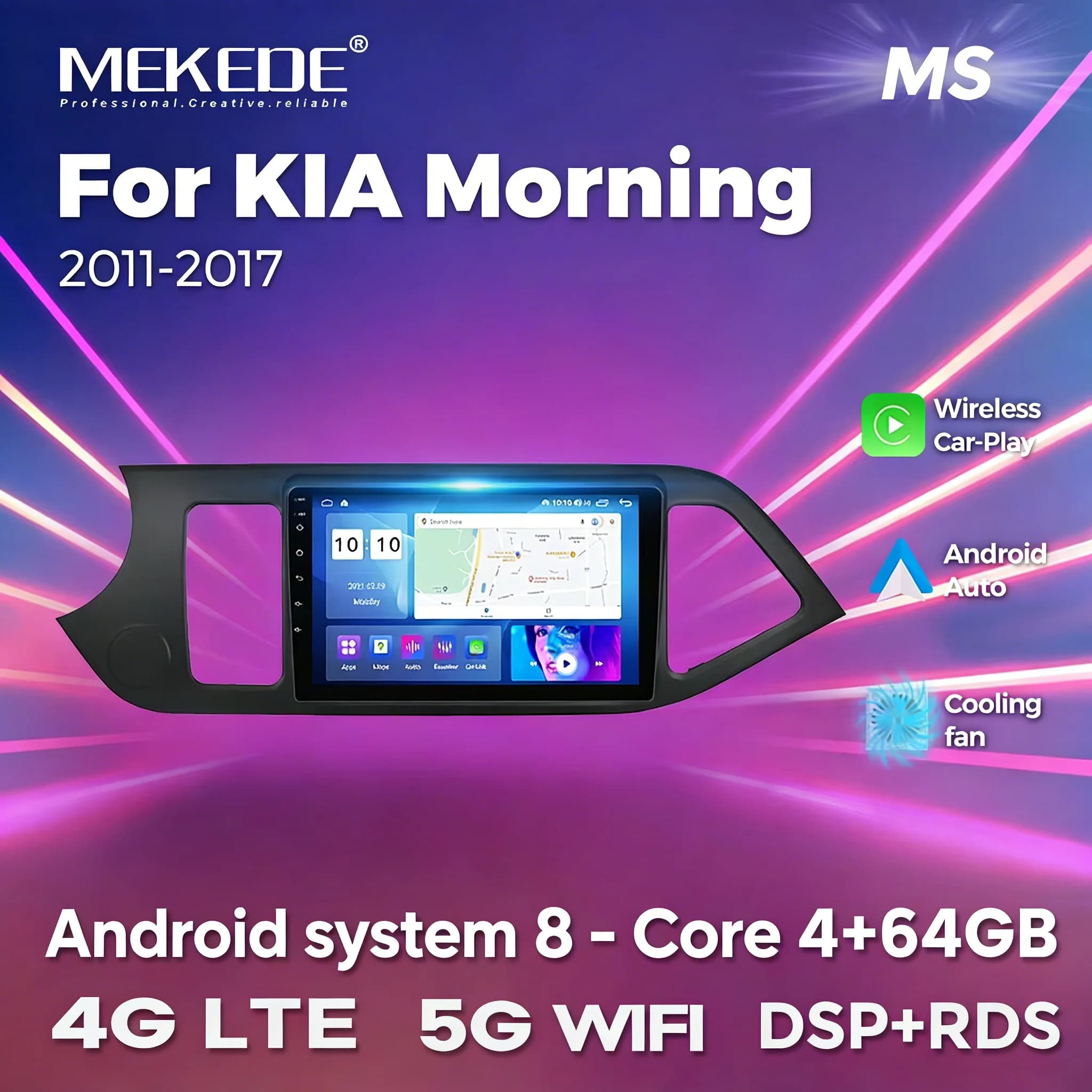 MEKEDE Car Audio All In One Per KIA Morning Picanto 2011-2016 Android Auto Carplay 2 Din Auto Video Player BT Schermo Diviso