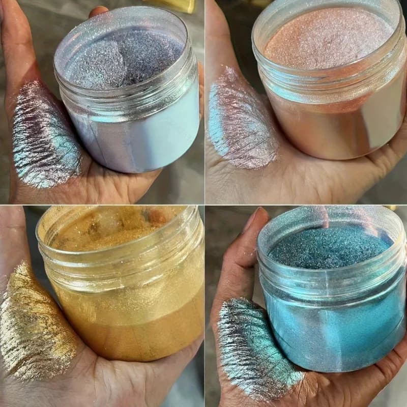 1 g/Una scatola di ombretti glitter camaleonte con glitter illuminanti per decorazioni facciali per donne, Pride Moon, festival musicali