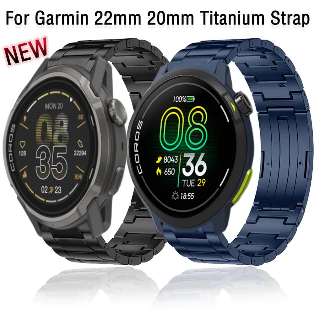 22mm 20mm titanium strap for COROS APEX 4 42mm/PACE Pro/CMF Watch 3 Pro, high-end Suunto Vertical 2/Run/Race 2 strap