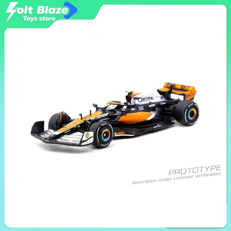 Modellino Auto in Scala 1/64 McLaren MCL60 2023 British GP Lando Norris F1, Modello da Esposizione, Simulazione Collezione Auto, Regalo