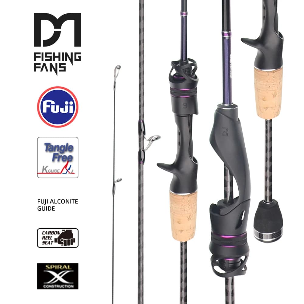 FISHINGFANS FUJI ALCONITE GUIDE UL canna da pesca ultraleggera punta solida per trota crappie piccolo pesce sonaglio mulinello sedile canna da pesca
