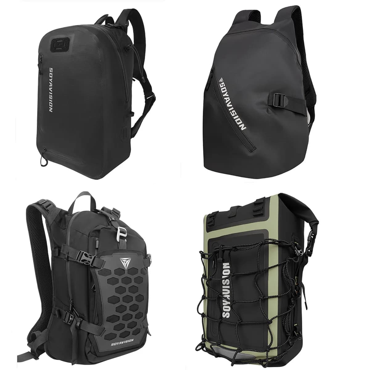 SOYAVISION Riding Helmet Backpack for Motorcycle Cycling Multi-function Hiking Daily School Travel Backpack Work Laptop Backpack