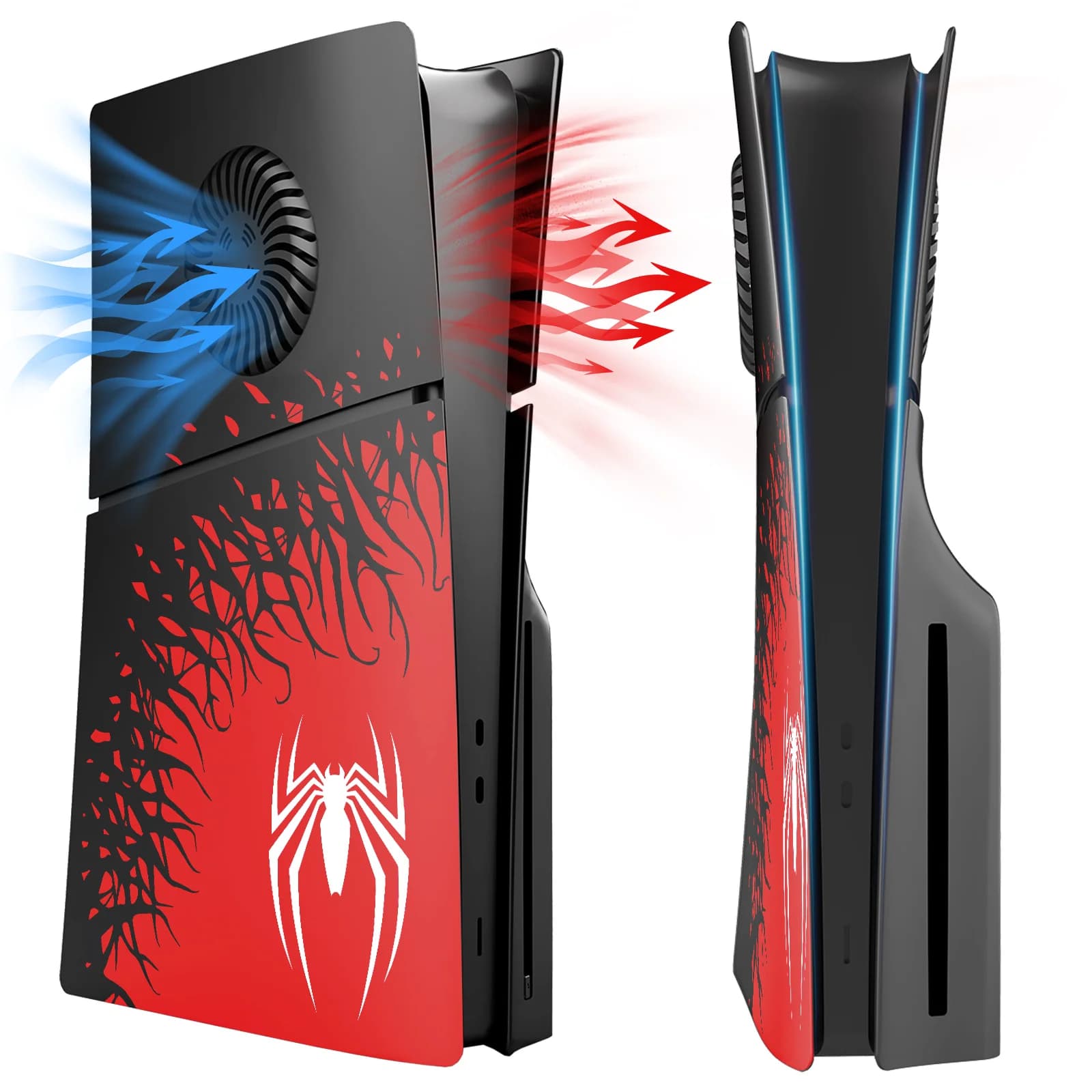 Nuove piastre di copertura della Console sottili separate personalizzate Shell Skin accessori per PS5 Playstation 5 Slim Disc Edition con prese d'aria di raffreddamento