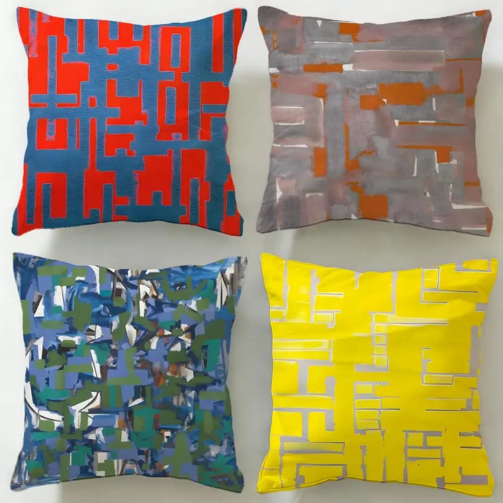 Fodera per cuscino classica dell'artista Ad Reinhardt, morbida e facile da lavare – versatile per divano, letto, viaggi e ufficio