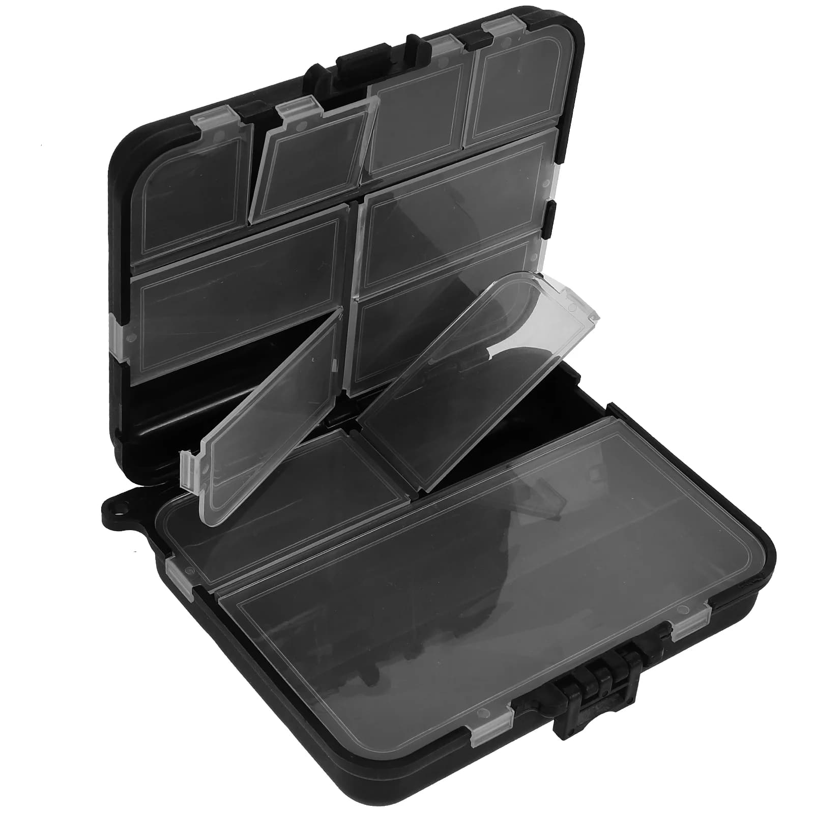 Scatola Porta Attrezzi da Pesca in Plastica Resistente, Contenitore Compatto per Canne, Ami, Esche, Mulinelli, Organizzatore Accessori da Pesca, Regalo per Pescatori