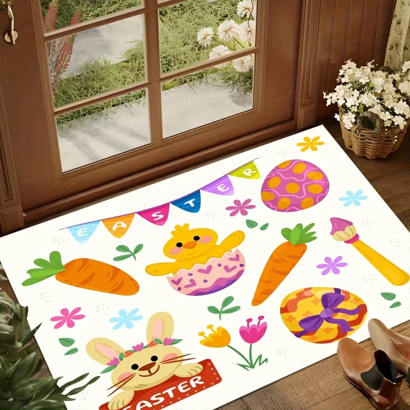 Tappeto Pasquale per Camera da Letto, Tappetino per Bambini, Tappeto d'Ingresso, Decorazione per Camera da Letto, Tappeto Morbido, Tappeto per Sedia, Regalo, Tappeti per Soggiorno