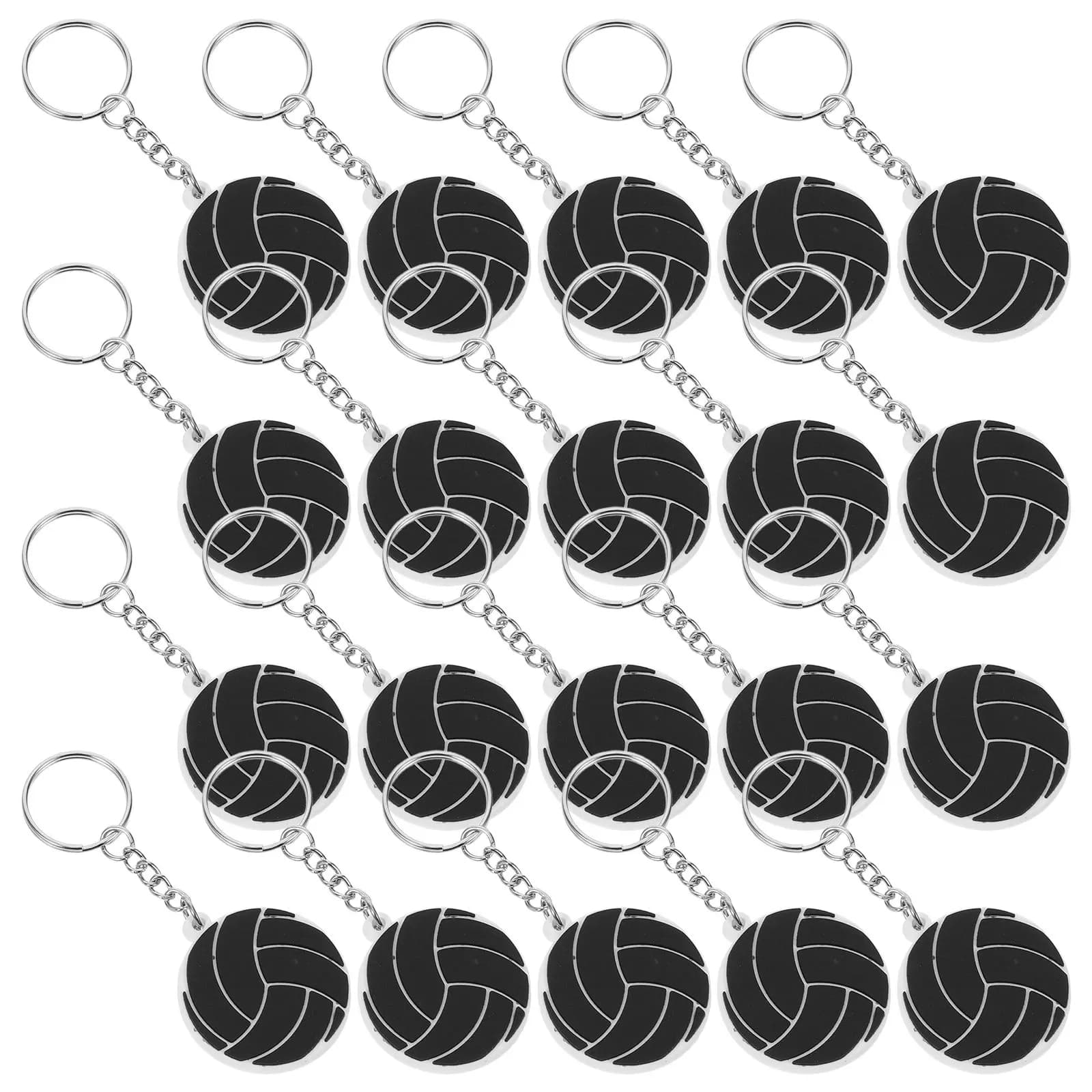 20 portachiavi da pallavolo in PVC, portachiavi sportivi leggeri, decorazioni per zaini, borse, bomboniere per fan