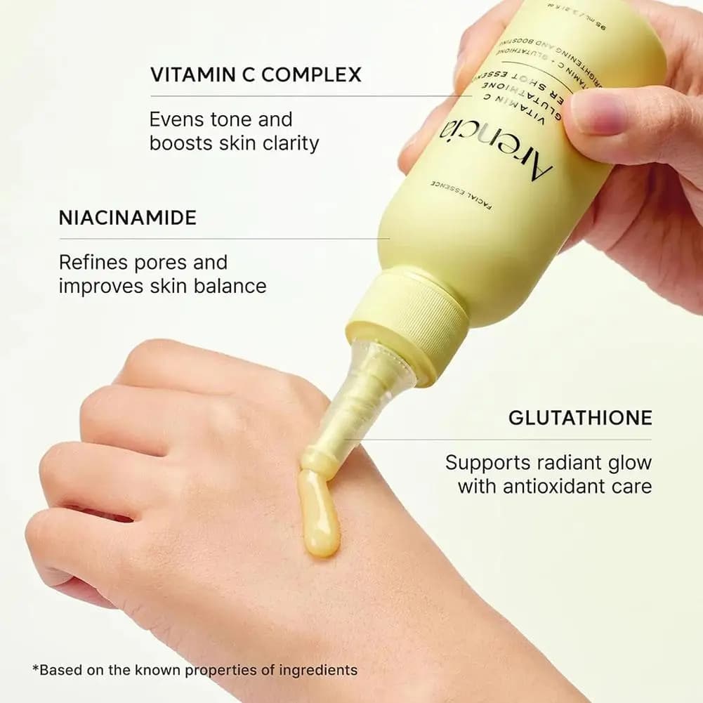 95ml Arencia Vitamin C Glutathione Facial Essence Brightening Boosting Skin Care Liquid Moisturizing Niacinamide Facial Essence