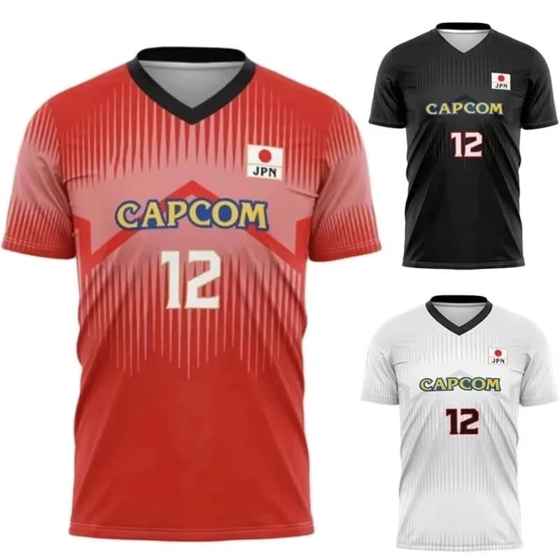 Japan Inspired Volleyball Graphic Shirt Number 12 Print Quick Dry V Neck Short Sleeve Sports Tee Men Women Casual Top