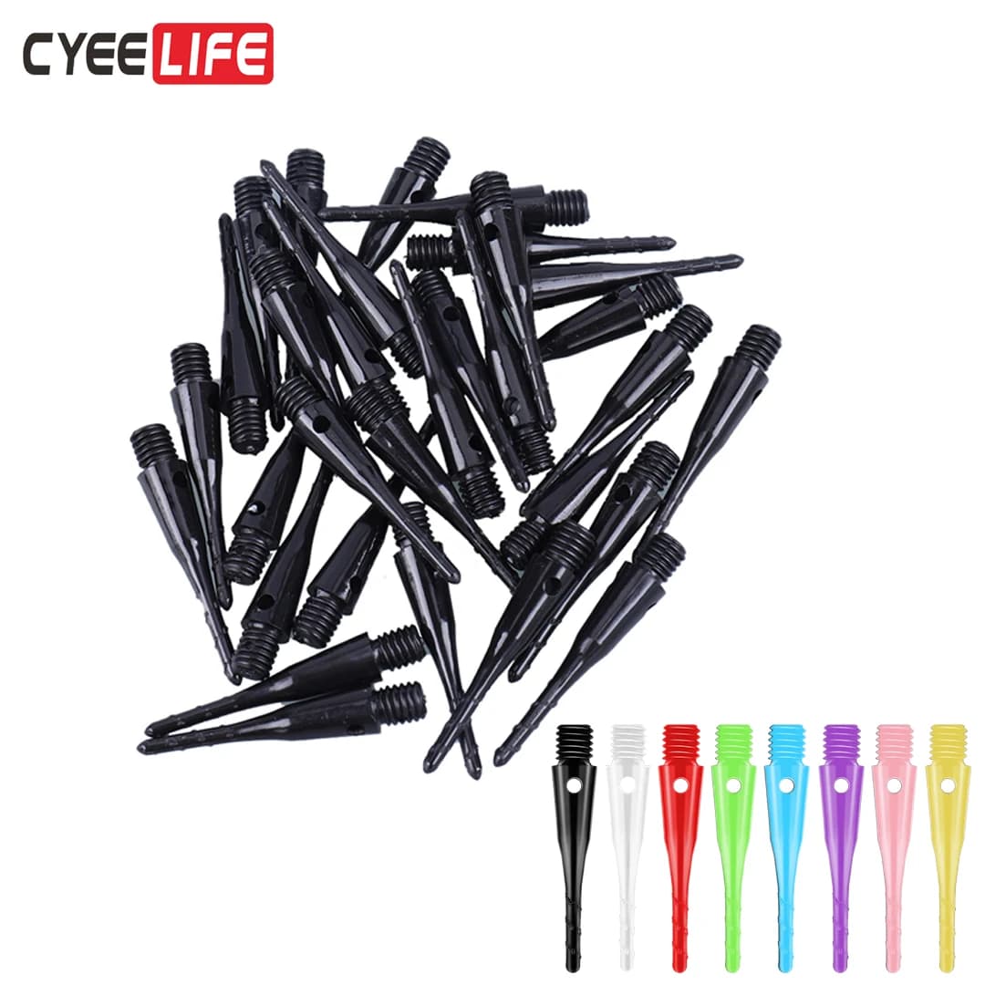 CyeeLife 100PCS High Precision Electronic Dart Plastic Professional Durable Soft Tip Points Needle Replacement Set Accessories