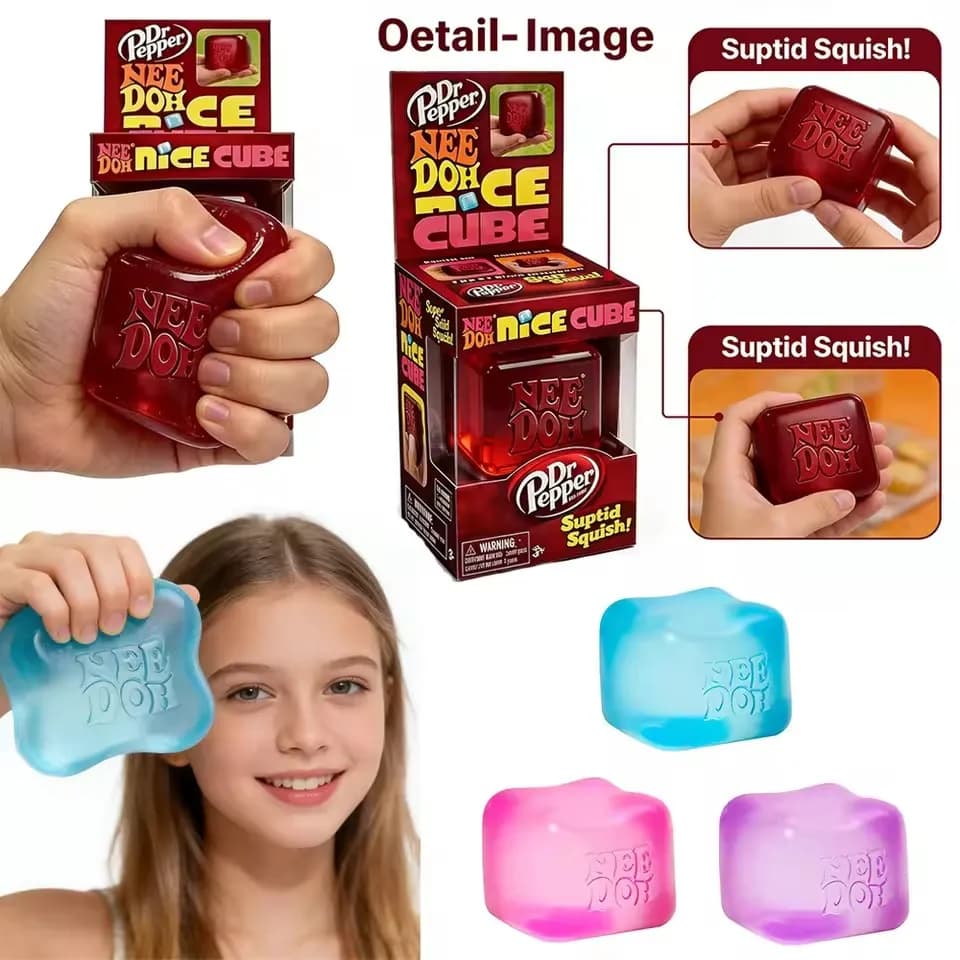 Schylling Nice Cube Fidget Squeeze Squishy Toy a Lenta Risposta, Giocattolo Sensoriale Antistress e Anti-Ansia per Bambini e Adulti con ADHD