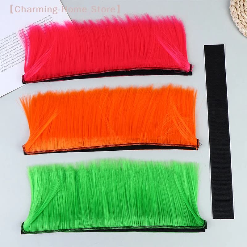 Colorful Punk Mohawk Synthetic Wigs, Motorcycle and Bicycle Helmet Decorations, Reusable Hair Accessories, Motorcycle Style