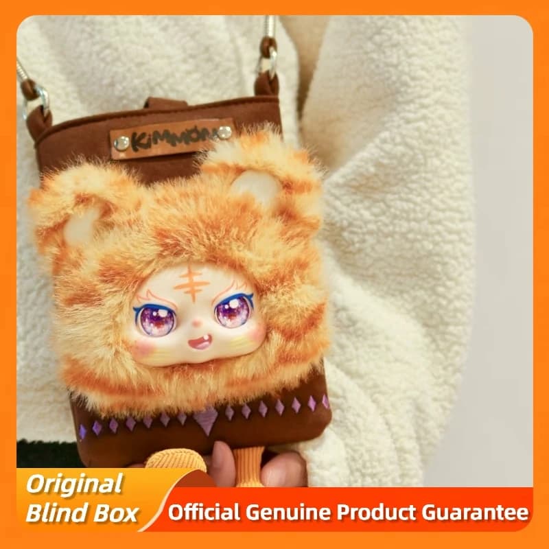 Genuino Kimmon Outing Cute Pet Borsa a tracolla Scatola cieca Peluche alla moda per cellulare Borsa a tracolla piccola Scatola misteriosa Giocattoli Ragazza regalo