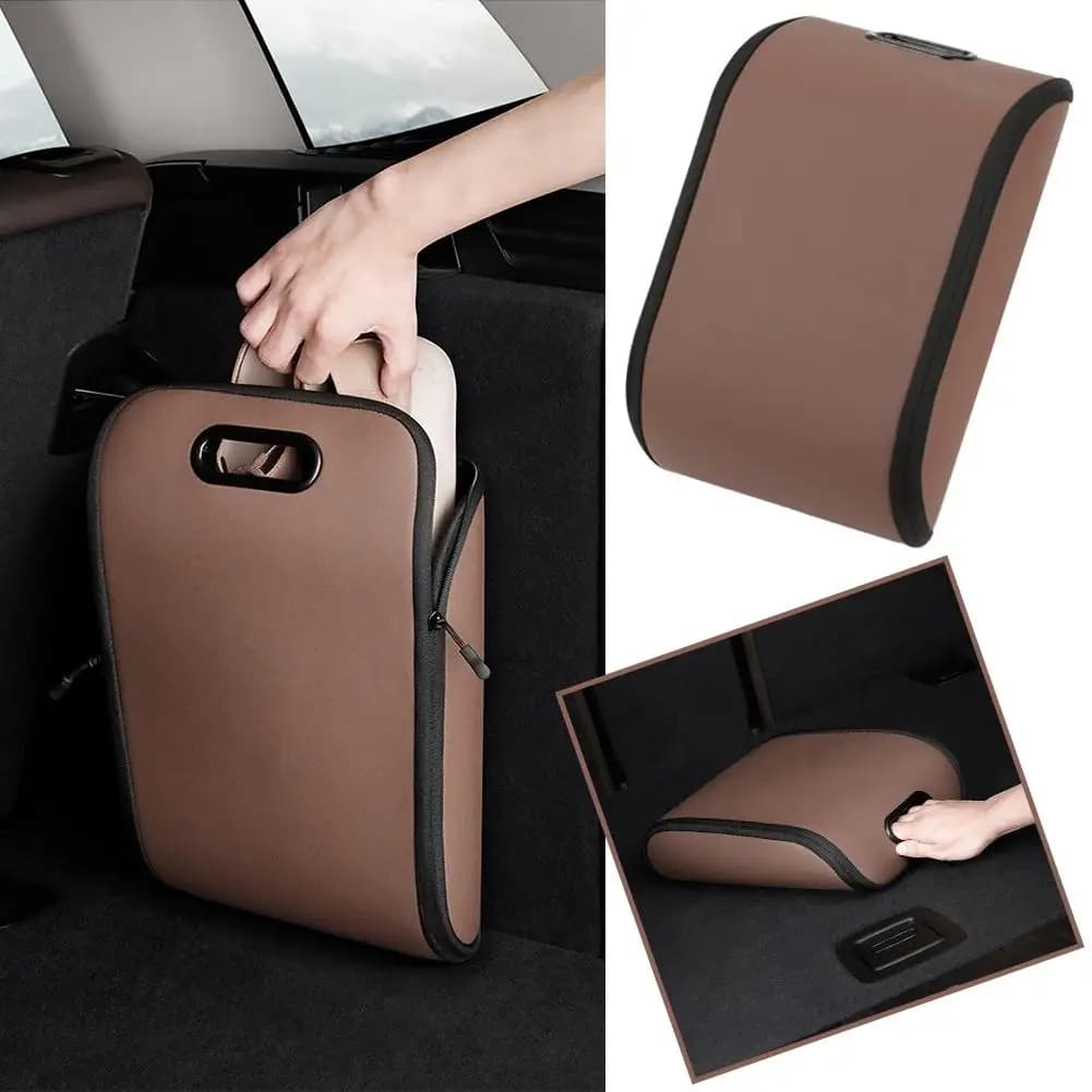 Organizer per Auto in Pelle PVC con Ampio Spazio di Stoccaggio per Bagagliaio, Cerniera Silenziosa, Accessorio Auto Z8j4
