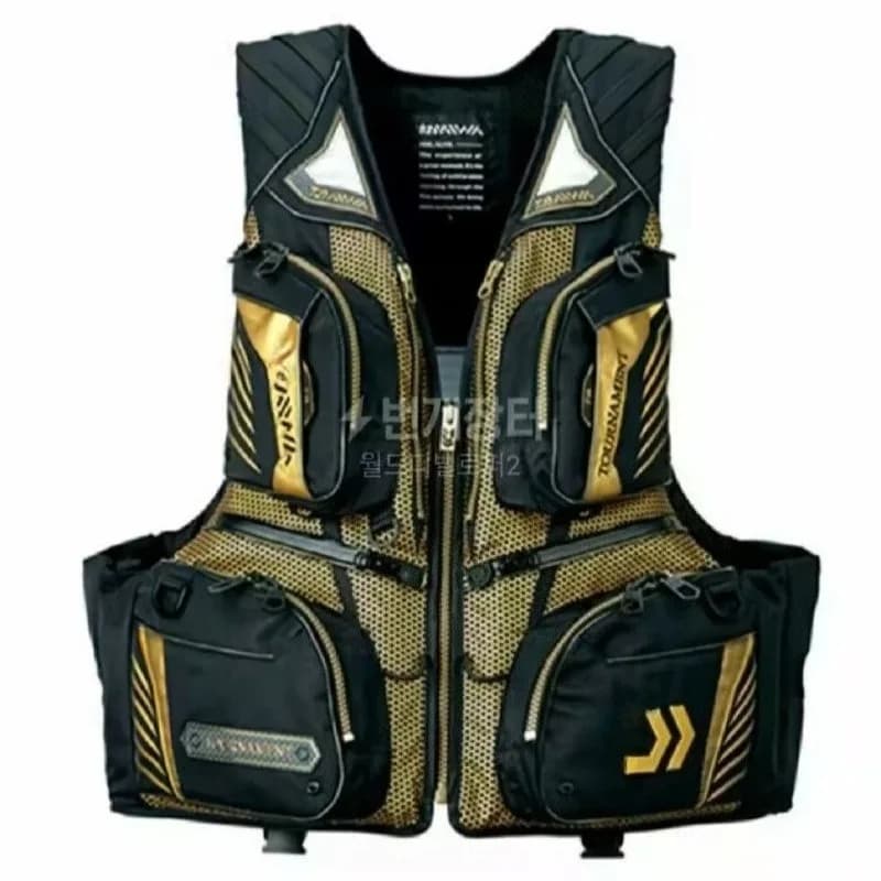 Gilet da Pesca Professionale da Uomo per Esterni, Multifunzione, Galleggiante, Estivo, Bianco, Nero, Dorato, Giubbotto Salvagente