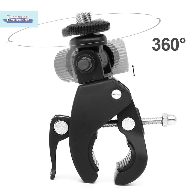【1PC Quick Release Screw Clamp Bracket Bike Handlebar Mount 1/4 Tripod For Camera DV】